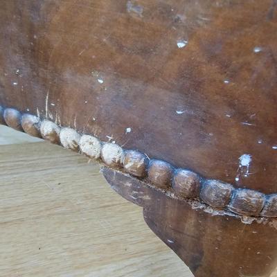 Wood Base Upholstered Ottoman & Cover (LR-JS)