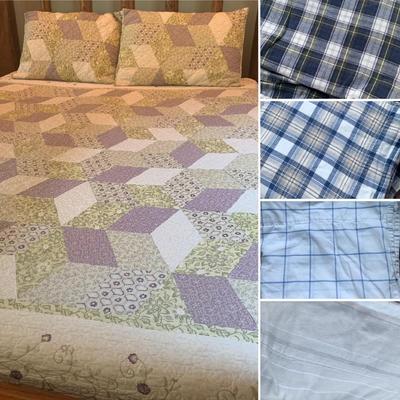 L.L. Bean & Boll and Branch Queen Sheet Sets and Bedding (PC1-HS)