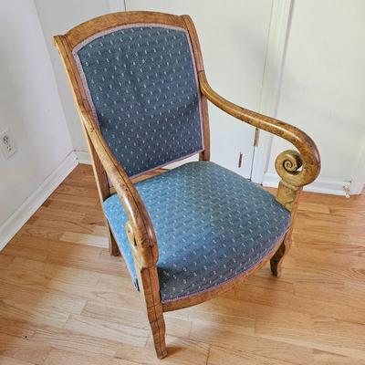 Upholstered French Armchair. (LR-JS)