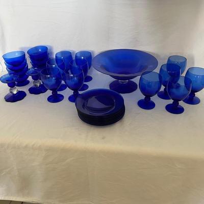 Blue Glass Cups & More (K-MK)