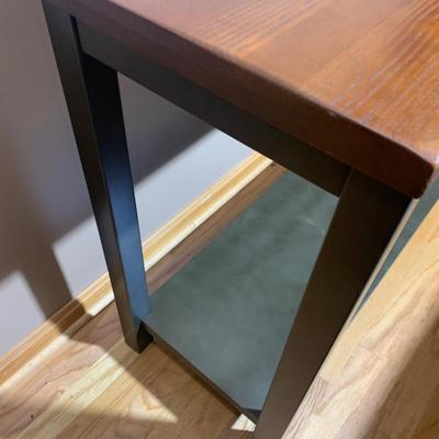 Sofa Table Thick Wood Top - Metal Lower Shelf
