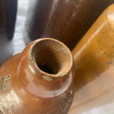 Antique Stoneware Lot Tobaccos Beers Crocks