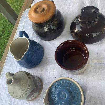 Antique Stoneware Crocks Lot