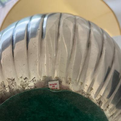 Round Silver Metal Lamp & Shade (LR-JS)