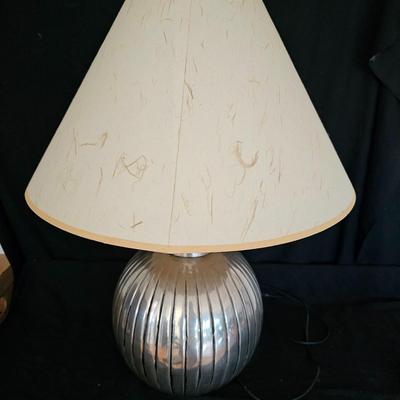 Round Silver Metal Lamp & Shade (LR-JS)