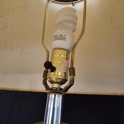 Round Silver Metal Lamp & Shade (LR-JS)