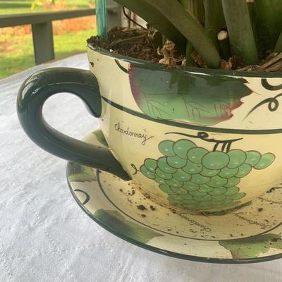 Plant in Fancy Tea Cup Pot