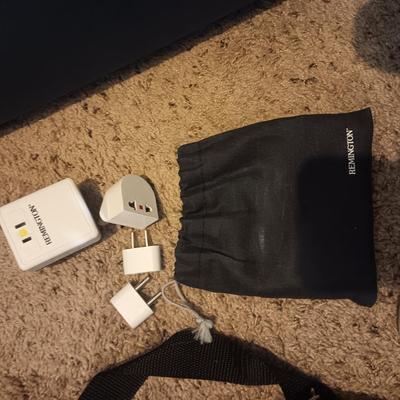 LUGGAGE, EURO OUTLET ADAPTERS, TRAVEL IRON AND BLOOD PRESSURE MONITOR