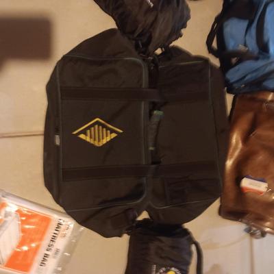 DUFFLE BAGS, LADIES BOOTS SIZE 7, 2 TRAVEL BLANKETS