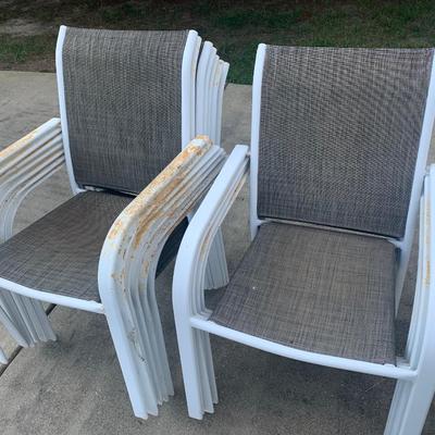 Huge Kettler Polymer Resin Outdoor Patio Table w/ Many Chairs