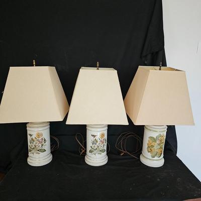 Three Floral Pattern Lamps (LR-JS)