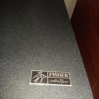 RECORD CABINET & FISHER STEREO W/SPEAKERS