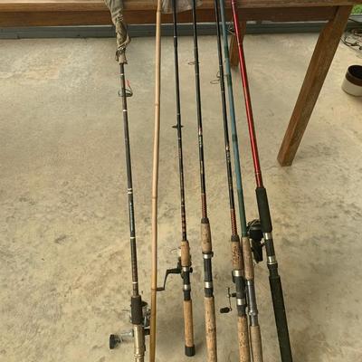 Fishing Rods Lot Shakespeare Browning Ugly Sticks +++