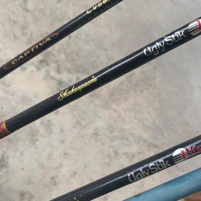 Fishing Rods Lot Shakespeare Browning Ugly Sticks +++