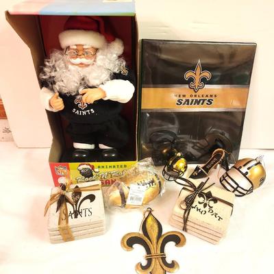Lot #117 Saints Lot - ornaments, Santa, Coasters, more