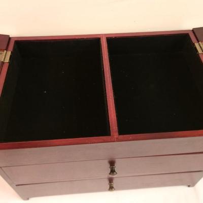 Lot #120 New Contemporary Jewelry Box wi/2 drawers