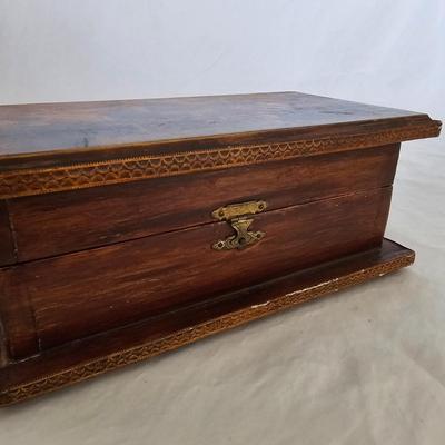 Equine Themed Wood Box & Riding Crop (LR-JS)