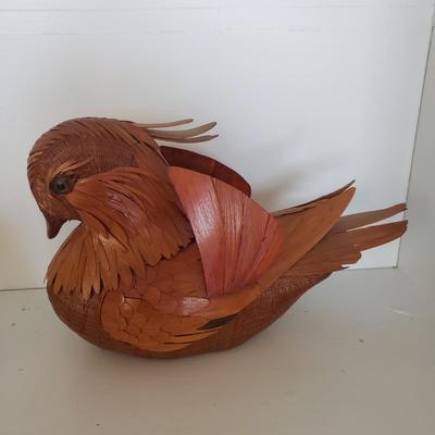 Nantucket Woven Handled Basket, Unique Bird Basket and Wicker Rattle (DR-KD)