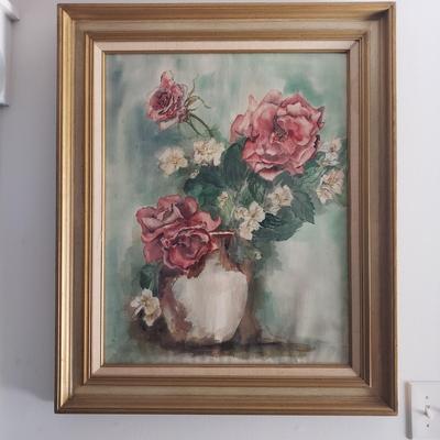Full Bloom Signed Watercolor by M. R. Haywood (DR-KD)