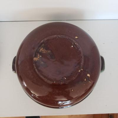 Two Earthenware Covered Baking Dishes (DR-KD)