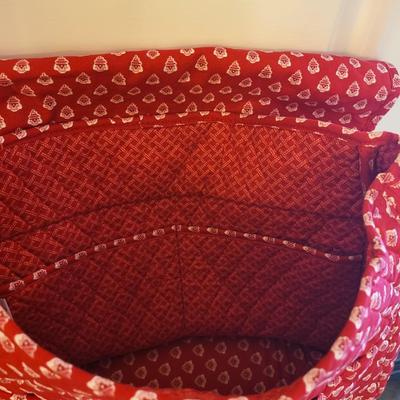 Red Quilted Vera Bradley Computer Tote