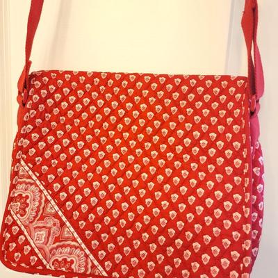 Red Quilted Vera Bradley Computer Tote