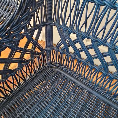 Blue Wicker Armchair (LR-JS)