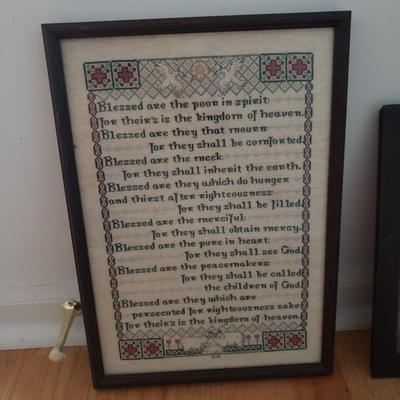 Religious Cross-stitch and Vintage Print of Barbara (DR-KD)