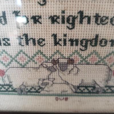 Religious Cross-stitch and Vintage Print of Barbara (DR-KD)
