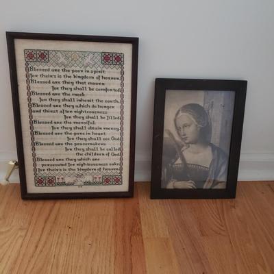 Religious Cross-stitch and Vintage Print of Barbara (DR-KD)