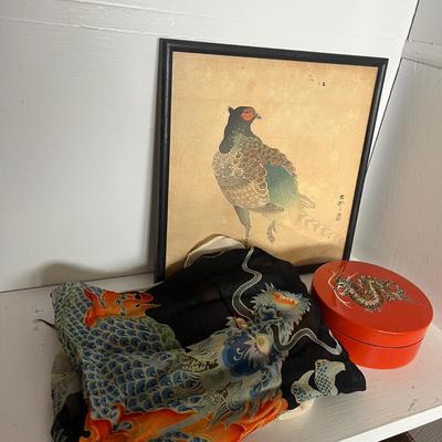 Vintage Asian Artwork, Scarf & More (LR-JS)