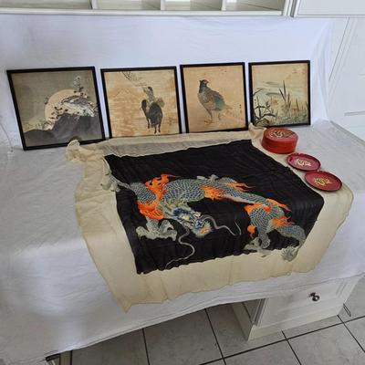 Vintage Asian Artwork, Scarf & More (LR-JS)