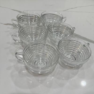 Set of 6 Anchor Hocking Coffee Cups