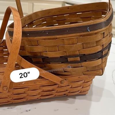 2 Longaberger baskets. Pie basket with stand