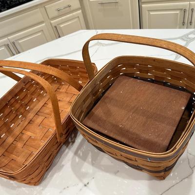 2 Longaberger baskets. Pie basket with stand