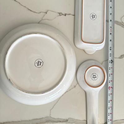 Italian dinner ware. Bowl, platter and spoon rest.