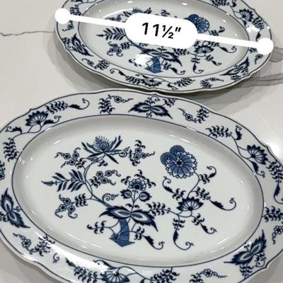 Vintage Blue Danube Blue Onion Pattern Oval Serving Platter/ Dish Made In Japan