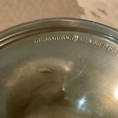 Sterling footed goblet, marked International Sterling P 661