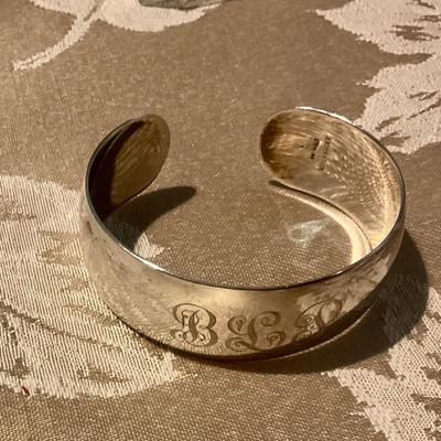 Monogrammed cuff bracelet made by Kirk&Son