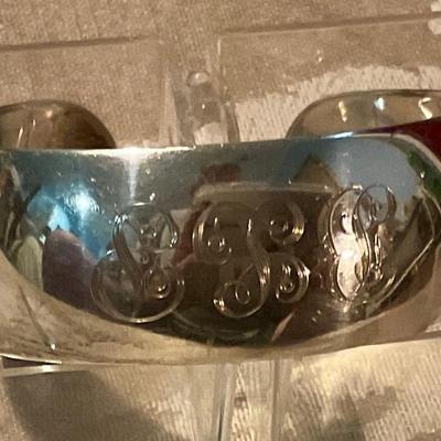 Monogrammed cuff bracelet made by Kirk&Son