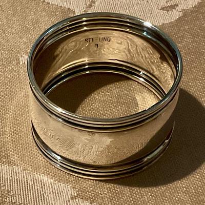 Engraved Sterling napkin ring, looks like Lyne to me
