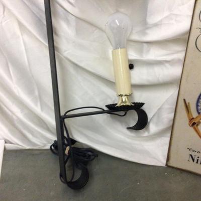 Metal Corn Sign and Metal Light