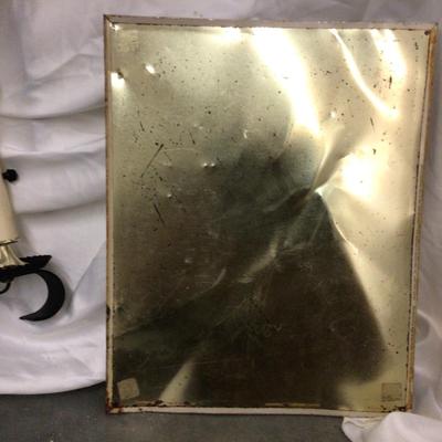 Metal Corn Sign and Metal Light