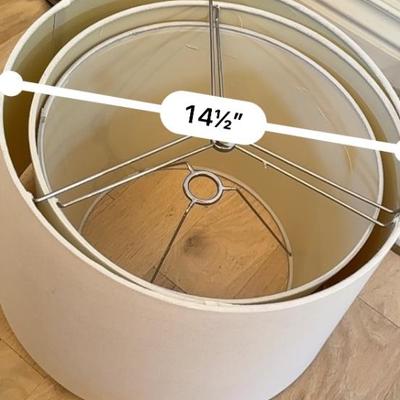 Set of 3 Drum Lampshades various sizes Beige color