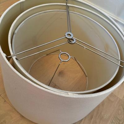 Set of 3 Drum Lampshades various sizes Beige color