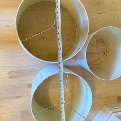 Set of 3 Drum Lampshades various sizes Beige color