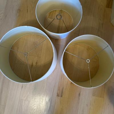 Set of 3 Drum Lampshades various sizes Beige color