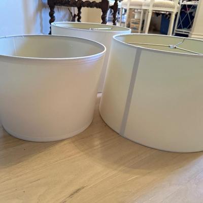 Set of 3 Drum Lampshades various sizes Beige color