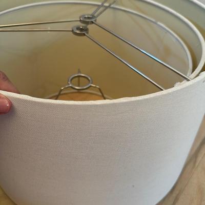 Set of 3 Drum Lampshades various sizes Beige color
