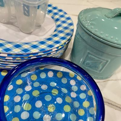 Misc Blue & Turquoise. Kitchen Items - Melamine Plates & Platter and more